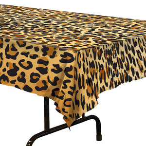 Bulk Leopard Print Tablecover (Case of 12) by Beistle