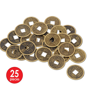 Bulk Authentic Chinese Good Luck Coins (Case of 300) by Beistle