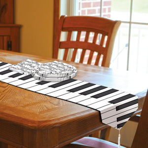 Printed Piano Keyboard Table Runner