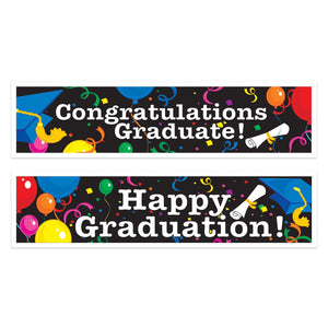 Graduation Party Banners - Bulk 24 Pack