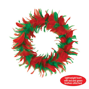 Feather Wreath Christmas Decoration