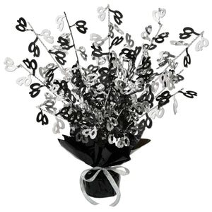 40th Birthday Party Centerpiece - black - Bulk 12 Pack