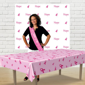 Pink Ribbon Tablecover - Pink Ribbon Theme