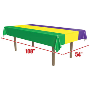 Party Supplies - Mardi Gras Tablecover (Case of 12)