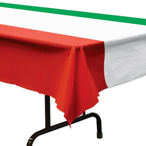 Bulk International Tablecover red, white, green (Case of 12) by Beistle