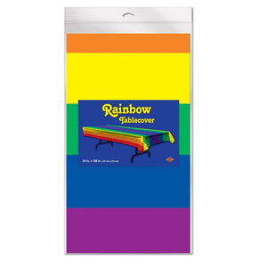 Bulk Rainbow Tablecover (Case of 12) by Beistle