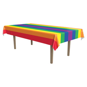 Rainbow Party Tablecover - Bulk 12 Pack