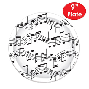 Musical Note Plates - Rock and Roll Party Theme