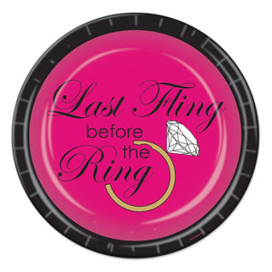 Bachelorette Last Fling Paper Plates 9 inch - Bulk 96 Pack