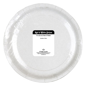 Red & White Stripes Plates