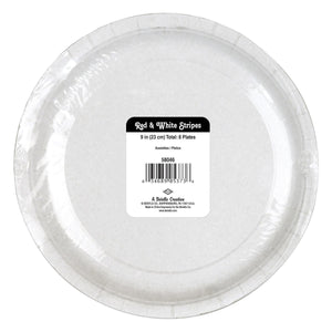 Red & White Stripes Plates