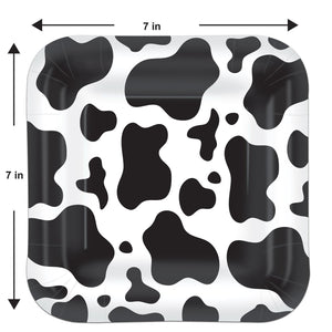 Bulk Cow Print Plates (Case of 96) by Beistle