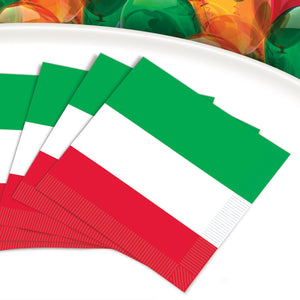 Red, White & Green Luncheon Napkins 