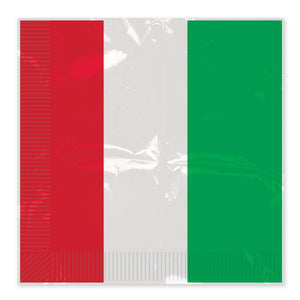 Red, White & Green Luncheon Napkins 