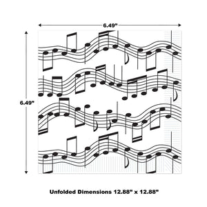 Bulk Musical Note Luncheon Napkins (Case of 192) by Beistle