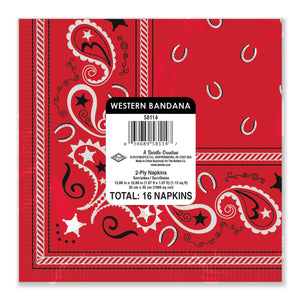 Bandana Luncheon Napkins - Western Party Decorations