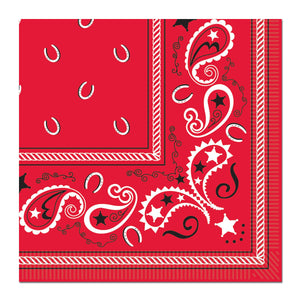 Bandana Party Luncheon Napkins - Bulk 192 Pack