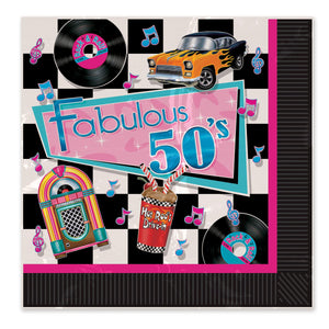 Fabulous 50's Luncheon Napkins