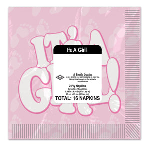 It's A Girl! Beverage Napkins