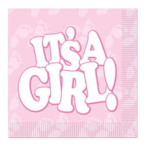 It's A Girl! Beverage Napkins - Bulk 192 Pack