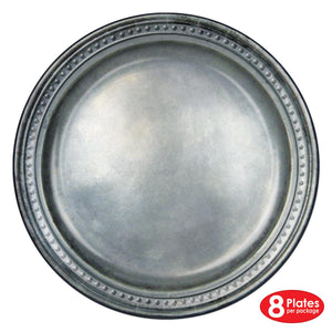 Bulk Pewter Paper Plates (Case of 96) by Beistle