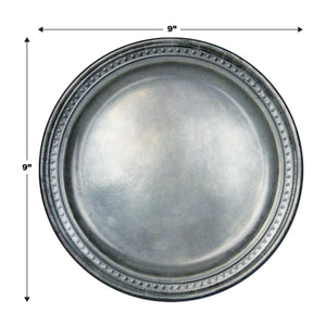 Bulk Pewter Paper Plates (Case of 96) by Beistle