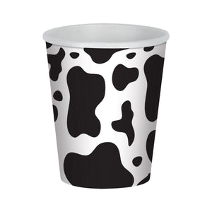 Cow Print Party Beverage Cups - Bulk 96 Pack