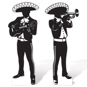 Mariachi Silhouette Stand-Ups - Bulk 8 Pack