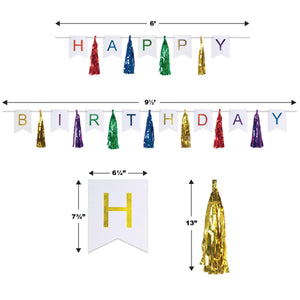 Bulk Happy Birthday Tassel Streamer (Case of 12) by Beistle