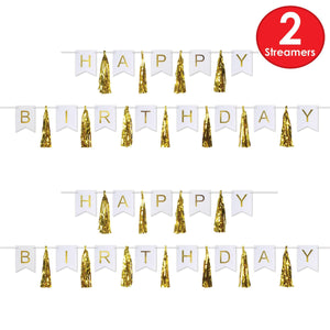 Bulk Happy Birthday Tassel Streamer (Case of 24) by Beistle