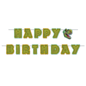 Birthday Dinosaur Party Streamer - Bulk 12 Pack