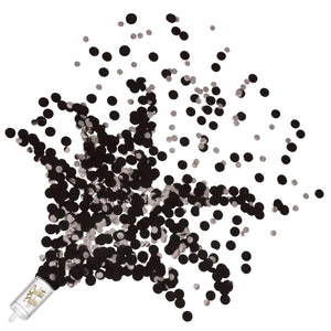 Push Up Confetti Party Poppers - black/silver - Bulk 96 Pack