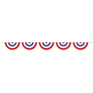 Patriotic Bunting Party Banner - Bulk 6 Pack