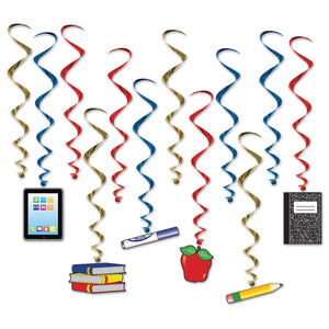 School Days Party Whirls - Bulk 72 Pack