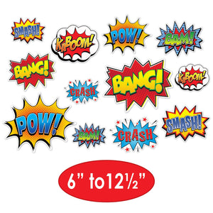 Bulk Hero Action Sign Cutouts (Case of 144) by Beistle