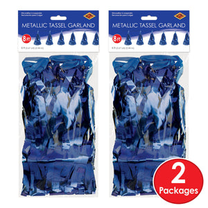 Bulk Metallic Tassel Garland - blue (Case of 12) by Beistle