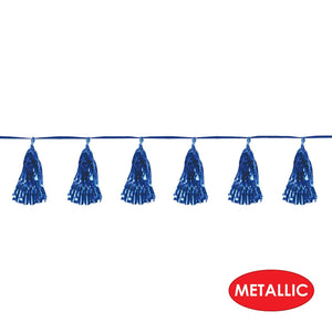 Bulk Metallic Tassel Garland - blue (Case of 12) by Beistle