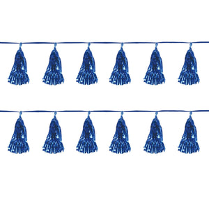 Bulk Metallic Tassel Garland - blue (Case of 12) by Beistle