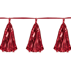 Bulk Metallic Tassel Garland - red (Case of 12) by Beistle