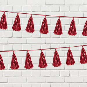 Bulk Metallic Tassel Garland - red (Case of 12) by Beistle