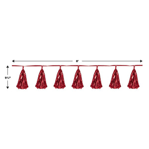 Bulk Metallic Tassel Garland - red (Case of 12) by Beistle