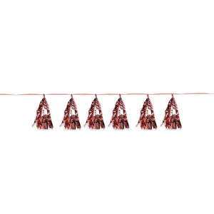 Metallic Party Tassel Garland - rose gold - Bulk 12 Pack