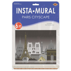 Paris Cityscape Insta-Mural, party supplies, decorations, The Beistle Company, French, Bulk, Other Party Themes, Olympic Spirit - International Party Themes, French Themed Decorations