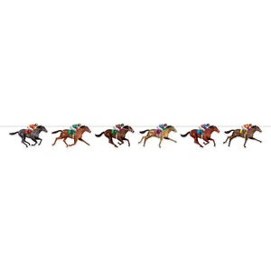 Horse Racing Party Streamer - Bulk 12 Pack