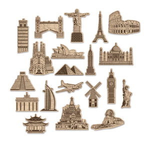 Around The World Party Cutouts - Bulk 240 Pack