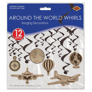 Beistle Around The World Whirls (6 packs) - Around The World Party Theme