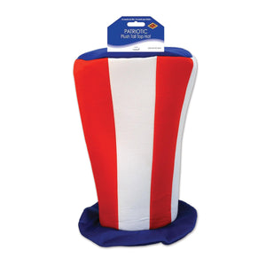 Patriotic Plush Tall Top Hat