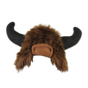 Plush Buffalo Hat - Bulk 6 Pack