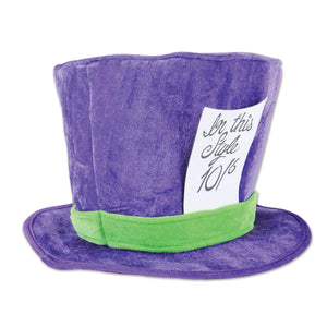 Plush Mad Hatter Hat - Bulk 12 Pack