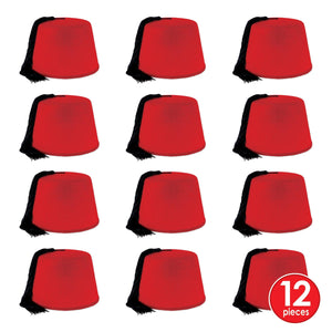 Bulk Felt Fez Hat (Case of 12) by Beistle